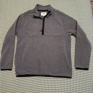 Gray quarter Zip-Up Jacket